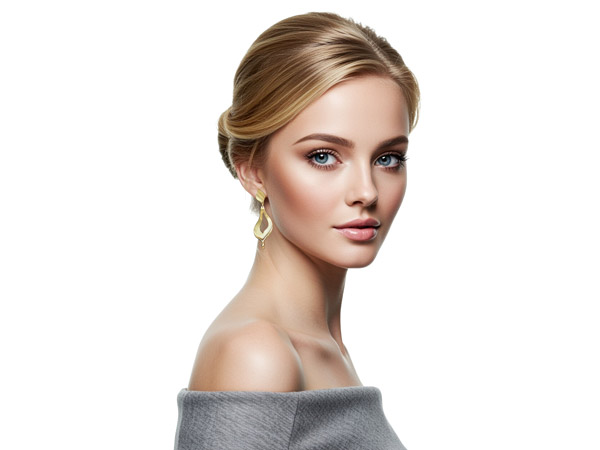 Nicola Bannerman dali earring on AI model