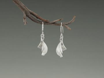 nicola bannerman silver entwined spiral hook earrings