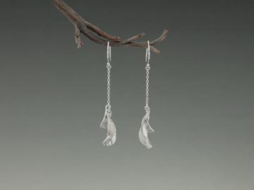 nicola bannerman silver entwined spiral hook earrings