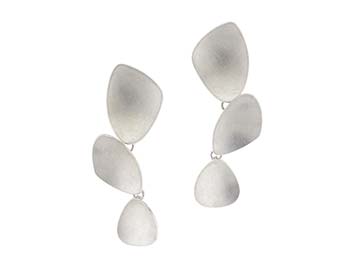 nicola bannerman Large 3 Drop Seashell stud earrings